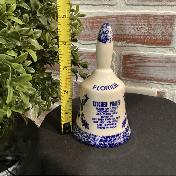 Vintage - Ceramic Porcelain Crafted Bell - Florida - Kitchen Prayer - Nice - Picture 8 of 9